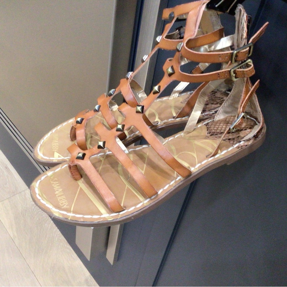 Sam & Libby Gladiator Flip Flop Sandals, Size 6, EUC